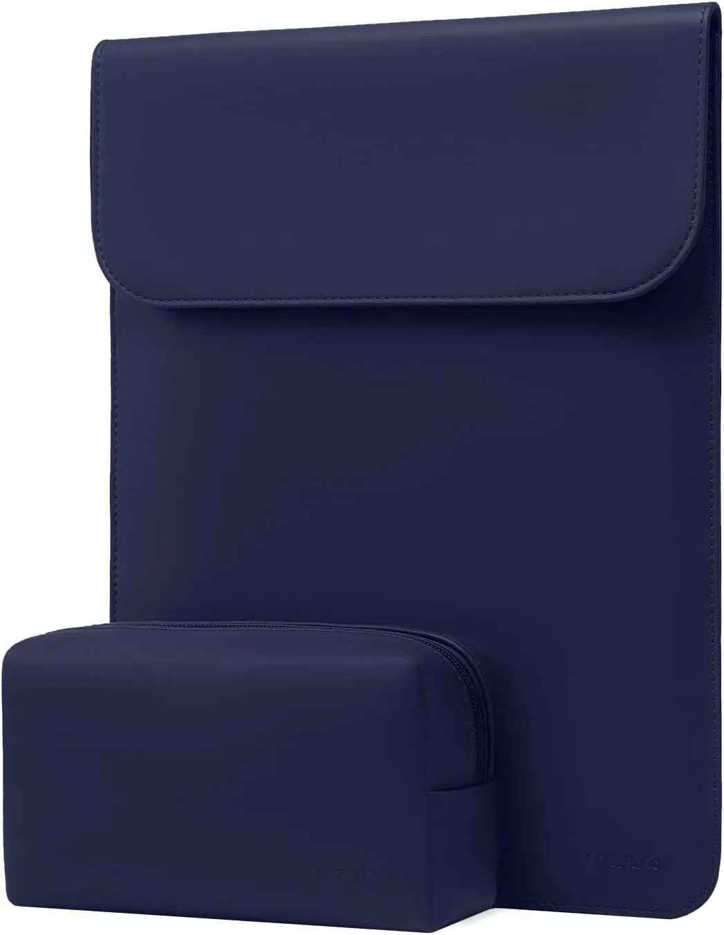 MOSISO Laptop Case 13 inch, 13 inch Laptop Sleeve Compatible with MacBook Air M4 M3 M2 M1 2025-2018 / Pro M2 M1 2025-2016, Faux Suede Leather Case with Small Bag, Navy Blue