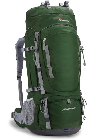 MOUNTAINTOP 80L Internal Frame Backpack for Man & Women Backpacking Hiking Backpack with Rain Cover