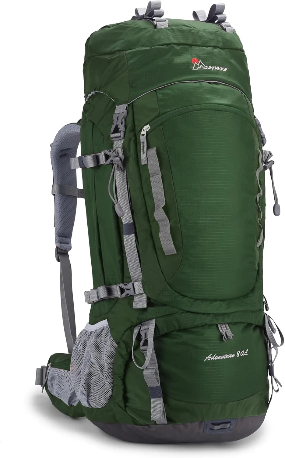 MOUNTAINTOP 80L Internal Frame Backpack for Man & Women Backpacking Hiking Backpack with Rain Cover