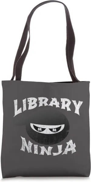 Multitasking School Librarian LIBRARY NINJA Masked Nerd Team Tote Bag