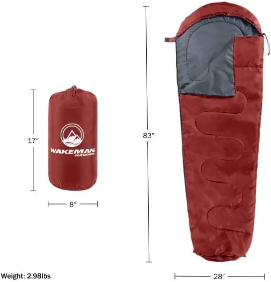Mummy Sleeping Bag - Water-Resistant Adult Cold Weather Sleeping Bag