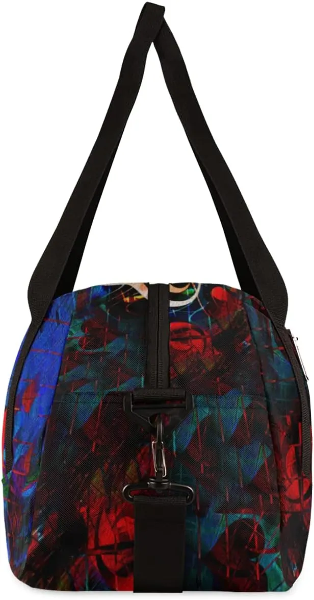 Music Notes Heart Kids Duffel Bag for Girls Boys Teens, Notes Oil Painting Dance Bag Overnight Small Duffel Bag Carry On Weekend Sports Gym Travel Bag for School Practice Gymnastics Ballet