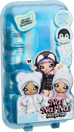 Na Na Na Surprise Cozy Series Baily Frost 7.5" Fashion Doll Polar Bear-Inspired with White Hair, 2-Piece Outfit and Fuzzy Clip-on Purse, Poseable, Great Toy Gift for Kids Ages 5 6 7 8  Years