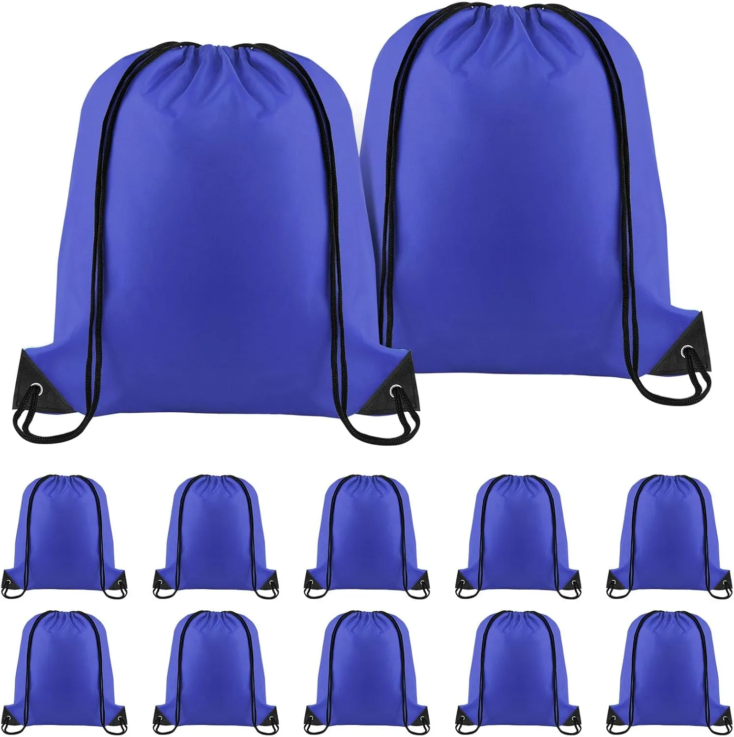 NACHLYNN Royal Blue Drawstring Backpack Bulk 12 Pieces Tote Sackpack DIY Drawstring Bags Sports Bag Nylon Draw String Sport Bag for Boys Girls Women Men Gym Sport Trip