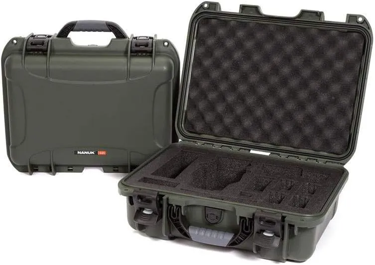 Nanuk DJI Drone Waterproof Hard Case with Custom Foam Insert for DJI Mavic PRO - Olive (920-MAV6)
