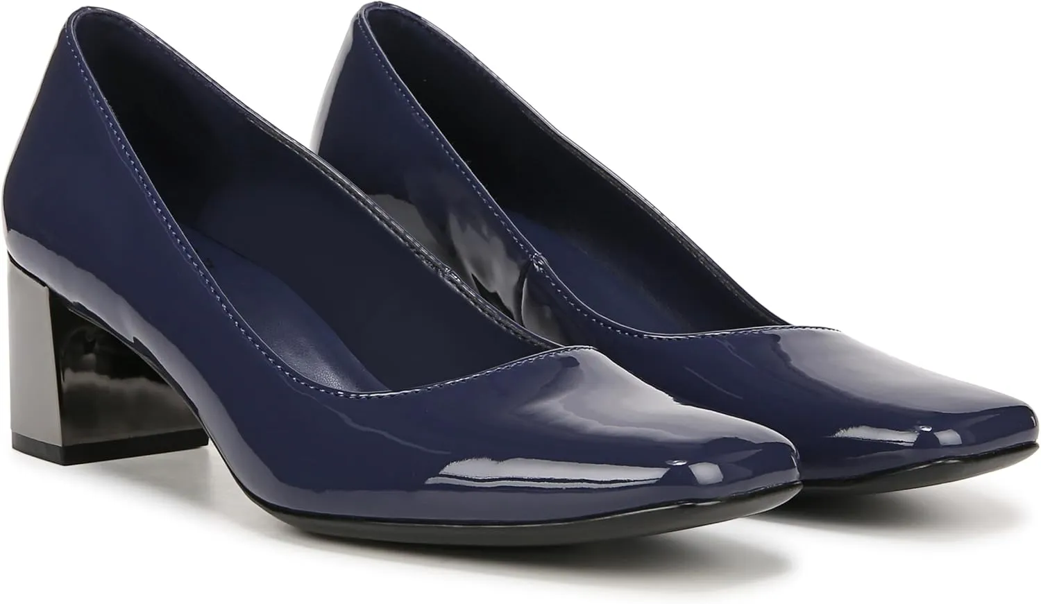 Naturalizer Womens Karina Low Block Heel Square Toe Pump