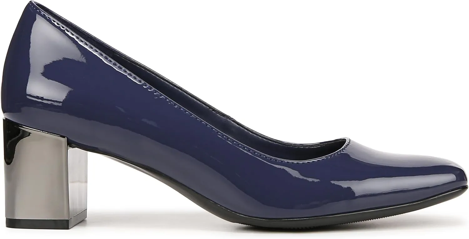 Naturalizer Womens Karina Low Block Heel Square Toe Pump