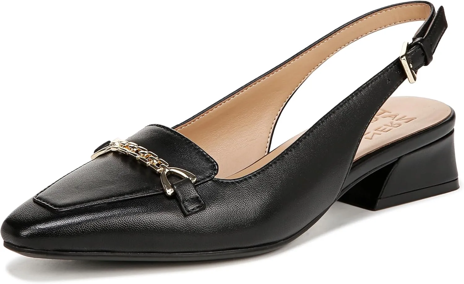Naturalizer Women's Lindsey Slingback Pointed Toe Low Block Heel Pump