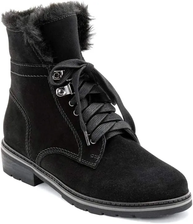 New Blondo Women's Vedette Waterproof Ankle Boot Black Suede 8.5