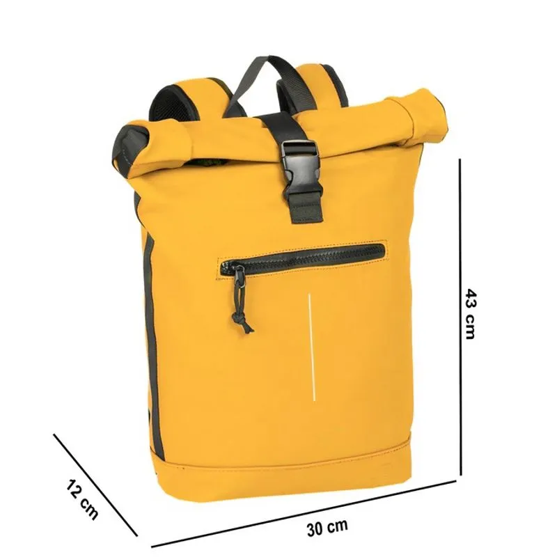 New Rebels Mart Waterproof Rolltop Rugzak Laptopvak 15,6'' Yellow