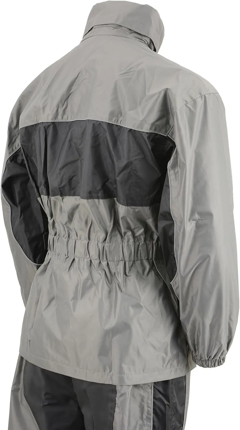 NexGen SH2216 Men's Oxford Black and Gray Rain Suit Water Resistant