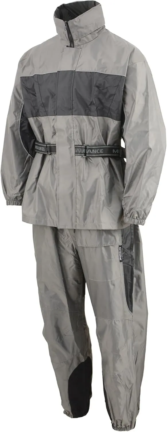 NexGen SH2216 Men's Oxford Black and Gray Rain Suit Water Resistant