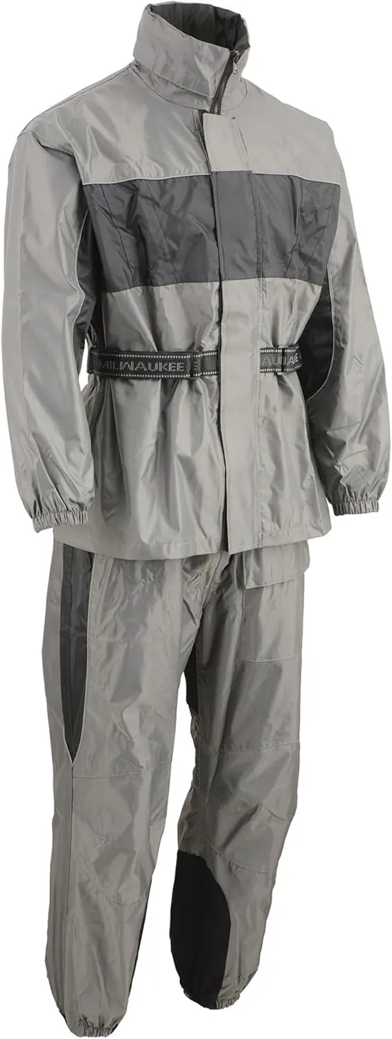 NexGen SH2216 Men's Oxford Black and Gray Rain Suit Water Resistant