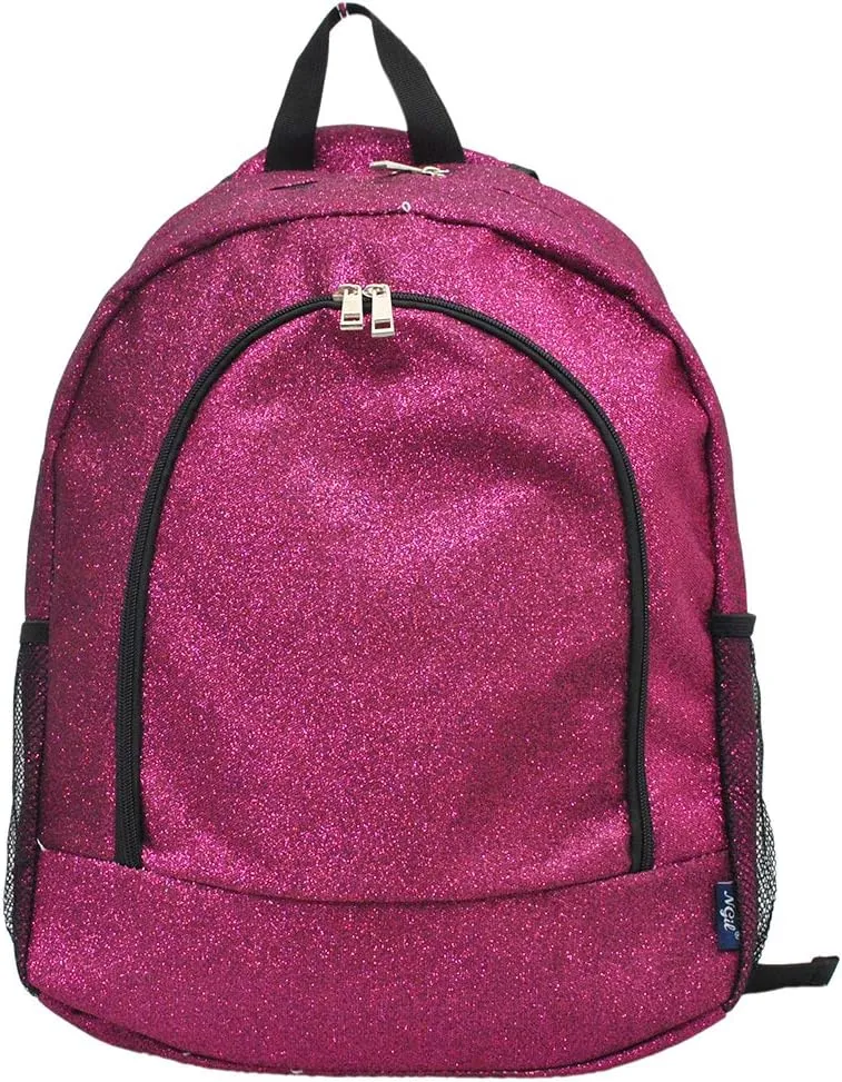 NGIL Canvas School Backpack (Glitter-Hot Pink)