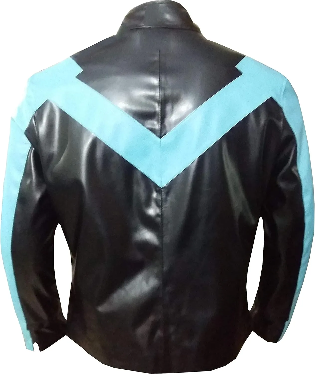 Night W Robin Jacket Dick Grayson Brenton Black Aviator Faux Leather Jacket Mens