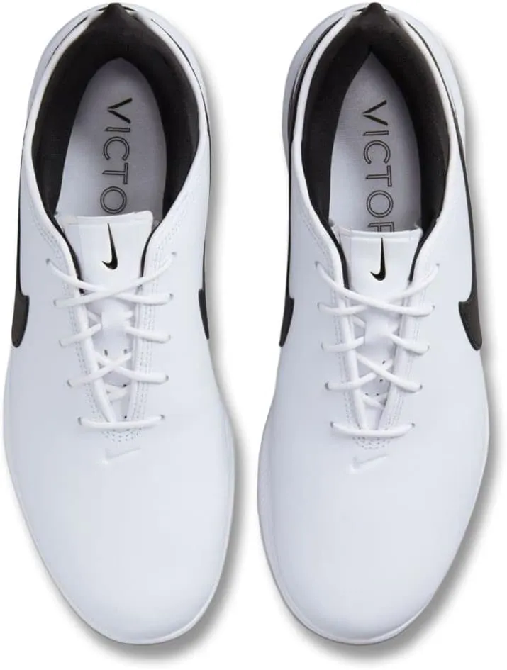 Nike Air Zoom Victory Tour 2 Spiked Golf Shoes, 9, White/Black/Metallic Platinum