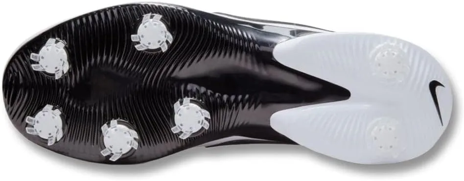 Nike Air Zoom Victory Tour 2 Spiked Golf Shoes, 9, White/Black/Metallic Platinum