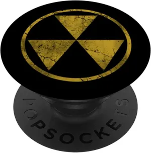 Novelty Graphic Design Fallout Nuclear Symbol Retro Fade Distressed PopSockets Adhesive PopGrip for iPhone 11