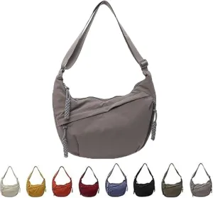 Nylon Crossbody Bags for Women,Designaten Crescent Crossbody Bag