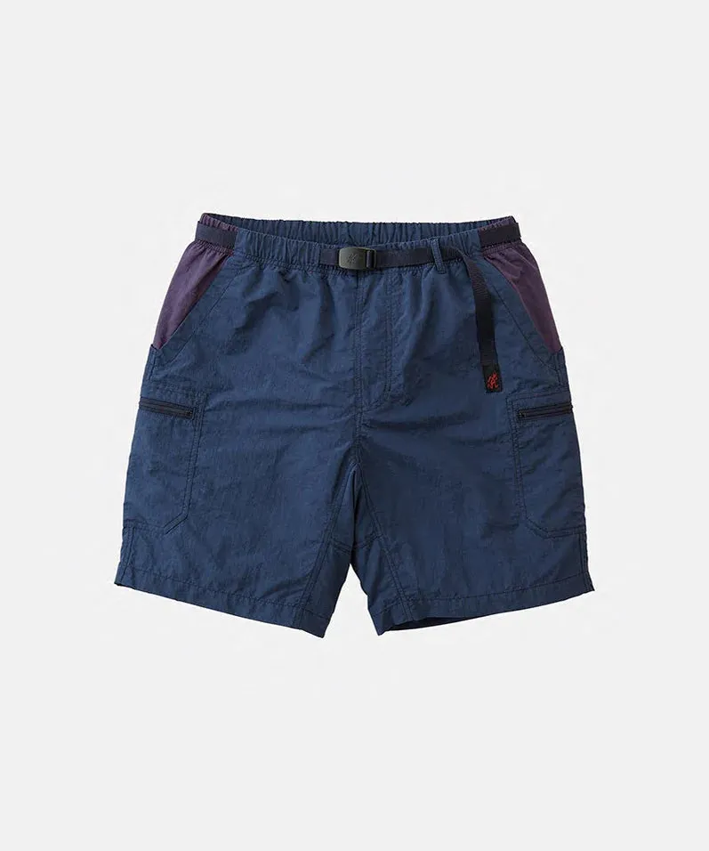 Nylon Utility Short in Navy x Grape