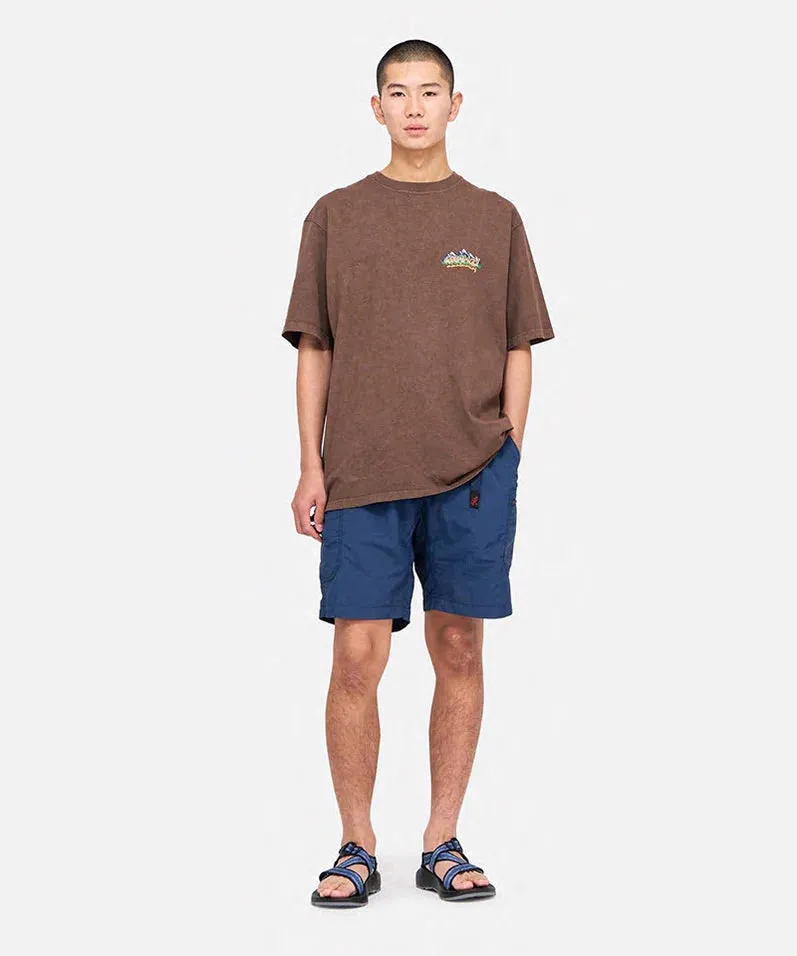 Nylon Utility Short in Navy x Grape