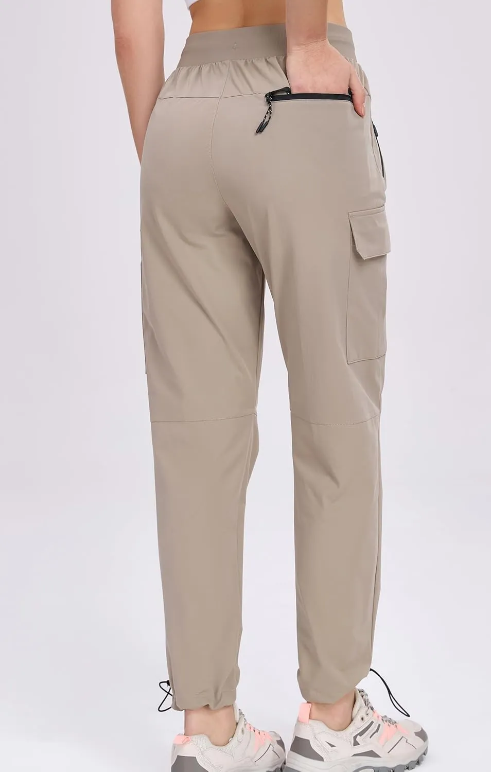 Oalka Women's Hiking Pants Water Resistant Quick Dry Cargo Pockets Pants