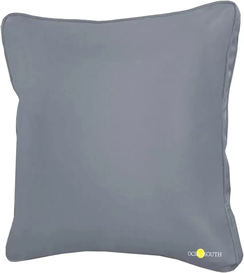 Oceansouth Boat Deck Pillow/Outdoor Waterproof Throw Pillow (Dark Gray, 16" x 16") Cushion Outdoor Furniture Lumbar Back for Chair Patio seat Cover Chairs Home Decor Pillows Waterproof Bed Cases