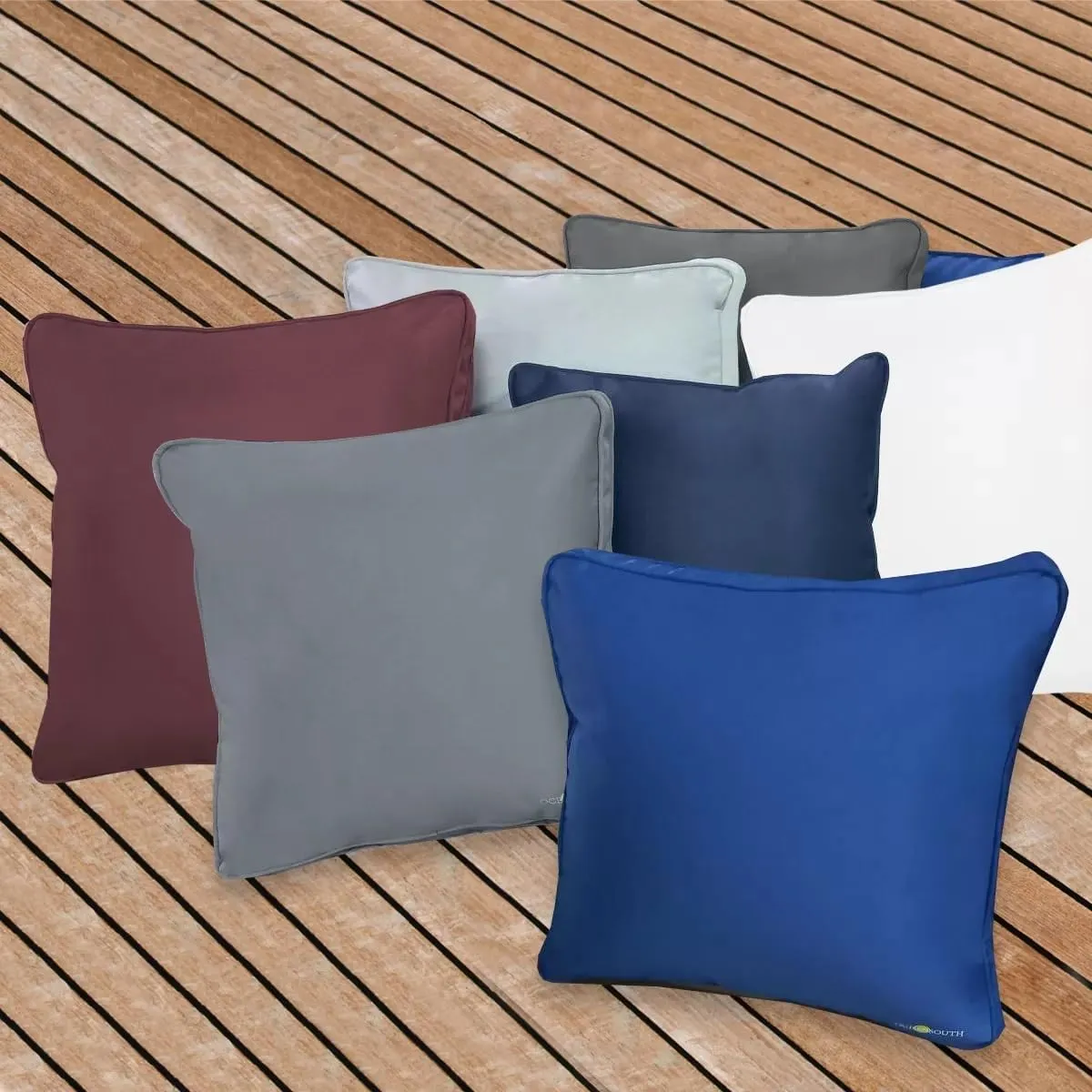 Oceansouth Boat Deck Pillow/Outdoor Waterproof Throw Pillow (Dark Gray, 16" x 16") Cushion Outdoor Furniture Lumbar Back for Chair Patio seat Cover Chairs Home Decor Pillows Waterproof Bed Cases