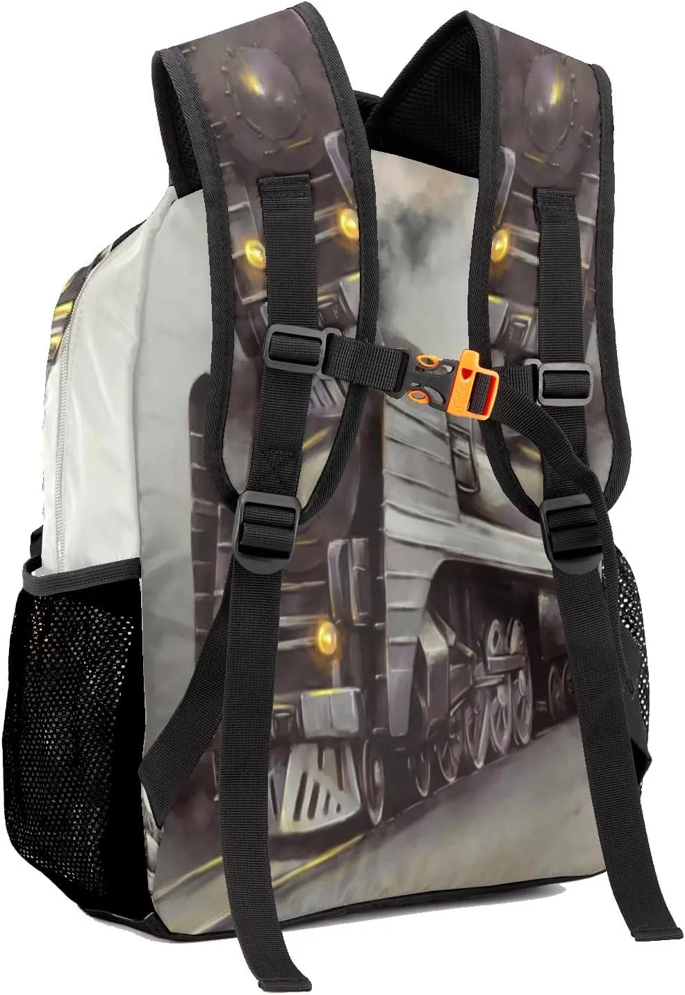 Old Steam Train Personalized Kids School Backpack for Boys Girls Custom Primary Daypack Bags Travel Bookbag