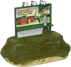 Operating Billboard - Plasticville School Zone - O Scale