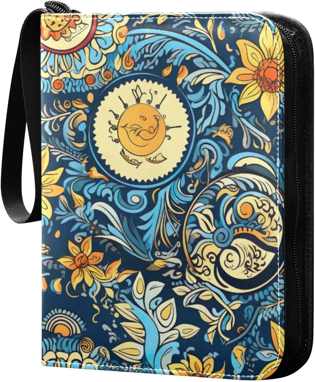 Oriental Painting Card Binder, 400 Pockets Card Holder with 50 Sleeves, Sturdy Card Holder Folders for Game Cards & Sports Cards