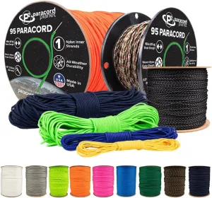 Paracord Planet Type 95 Paracord – Durable Nylon Crafting Cord – Great for Bracelets, Lanyards, and More!