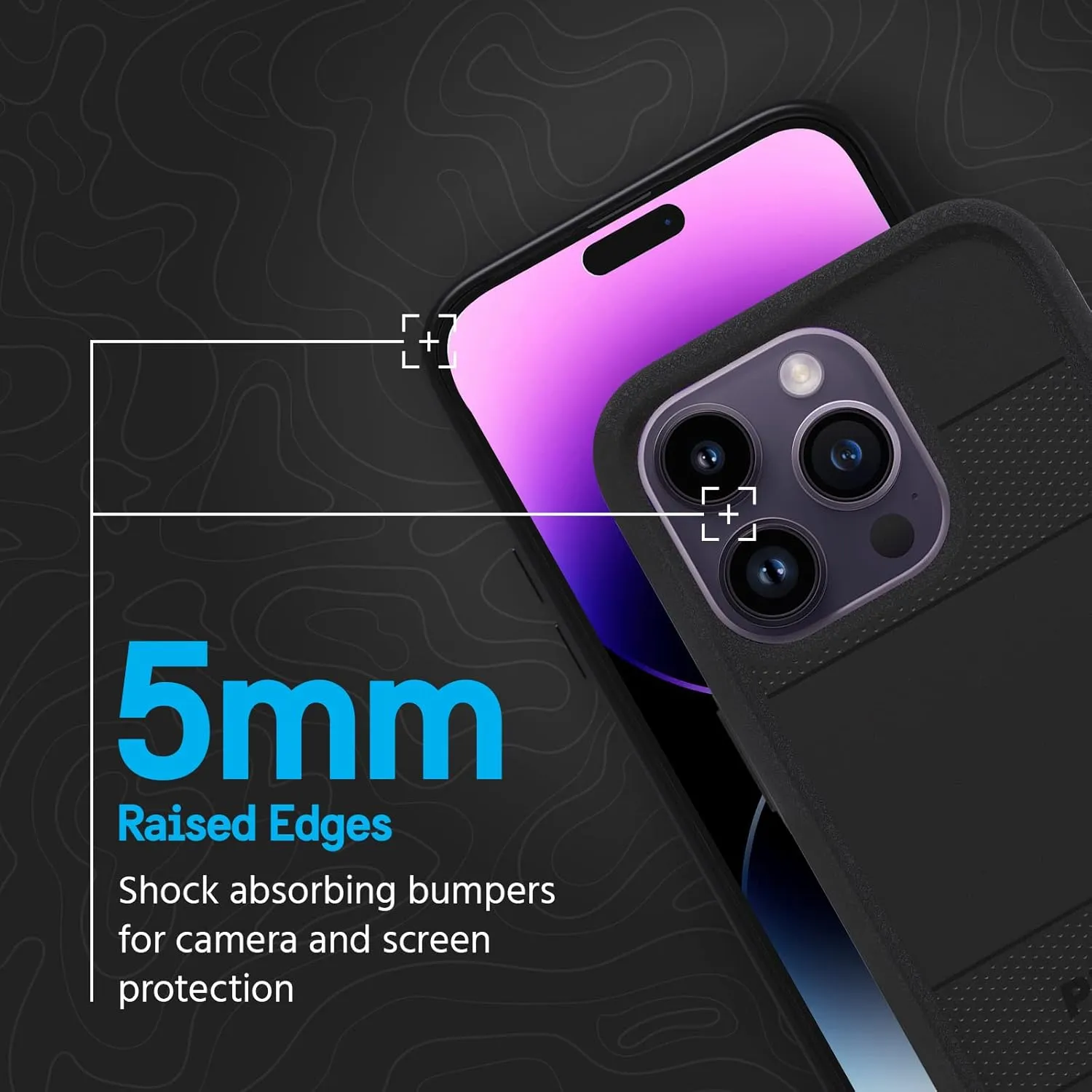 Pelican Protector Series - iPhone 14 Pro Case 6.1" [Compatible with MagSafe] Magnetic Phone Case with Anti-Scratch Tech [15FT MIL-Grade Drop Protection] Protective Cover for iPhone 14 Pro - Black