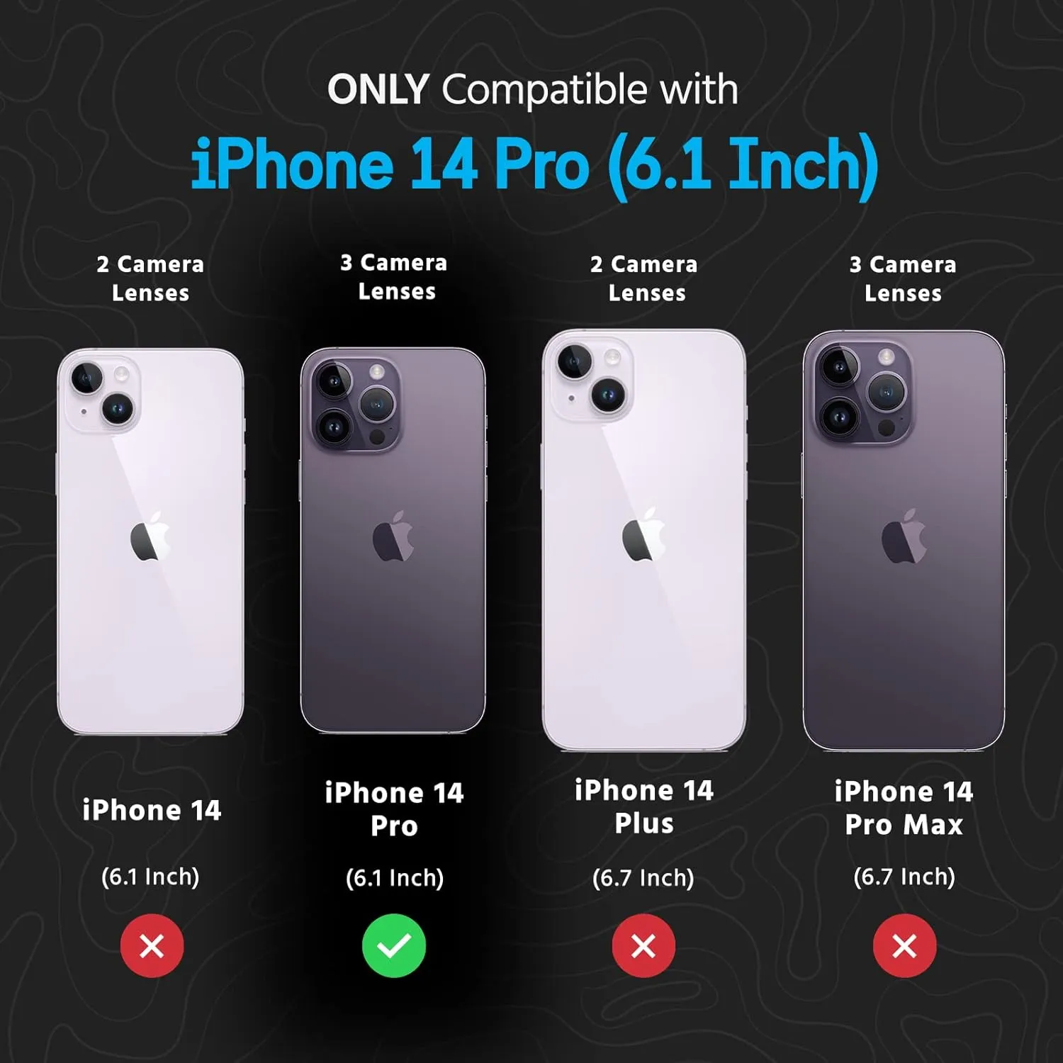 Pelican Protector Series - iPhone 14 Pro Case 6.1" [Compatible with MagSafe] Magnetic Phone Case with Anti-Scratch Tech [15FT MIL-Grade Drop Protection] Protective Cover for iPhone 14 Pro - Black