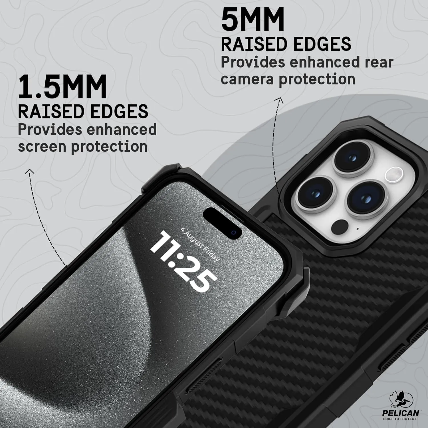 Pelican Shield 6.7" Apple iPhone 15 Pro Max Case - Compatible with MagSafe - 21FT MIL-STD Drop Protection - Magnetic Charging Phone Cases for iPhone 15 Pro Max with Belt Clip Holster Kickstand - Black