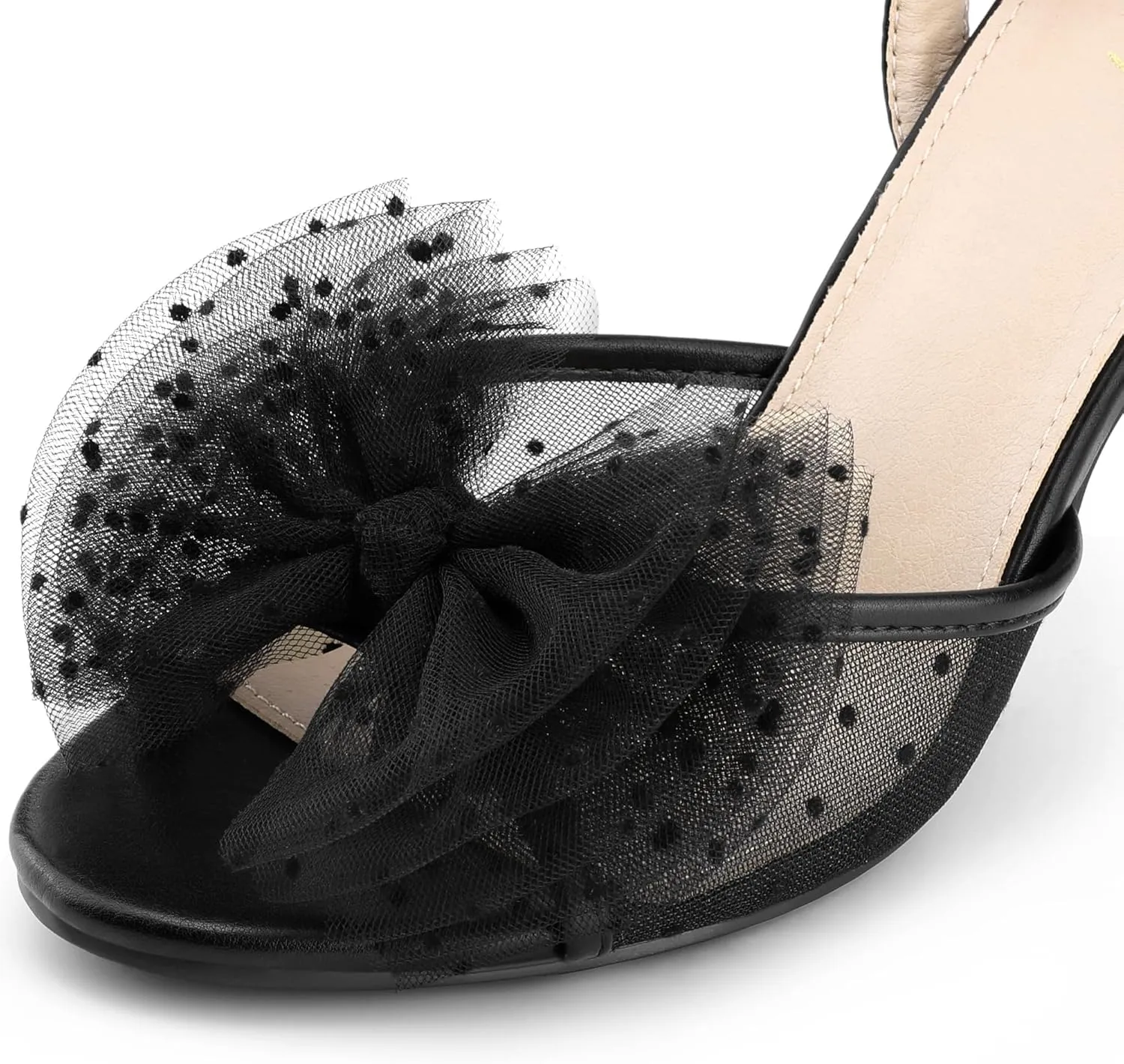 Perphy Bridal Heel Slingback Stiletto Heels Bow Wedding Shoes for Women