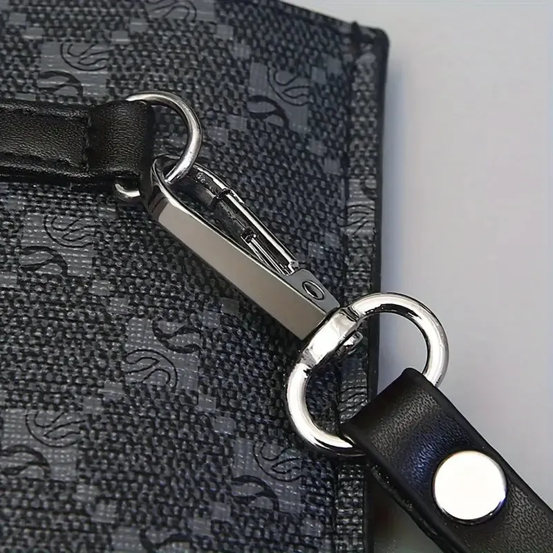 Plaid Business Men's Envelope Bag Wrist Bag