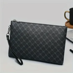 Plaid Business Men's Envelope Bag Wrist Bag