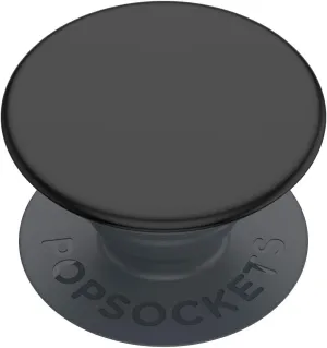 PopSockets : PopGrip Basic - Extendable Base and Grip for Smartphones and Tablets [Top Not Replaceable] - Black