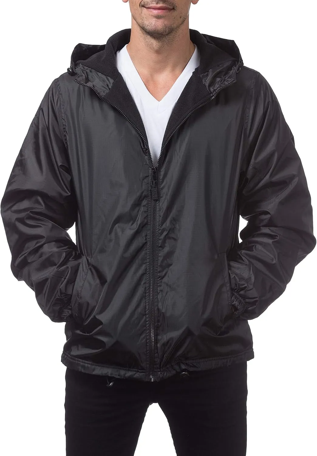 Pro Club Fleece Lined Windbreaker Jacket