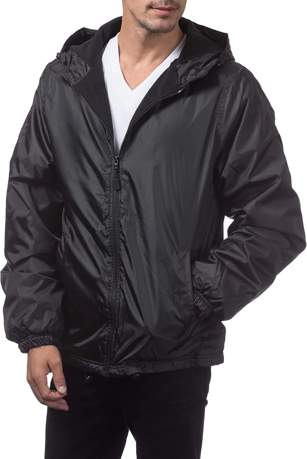 Pro Club Fleece Lined Windbreaker Jacket