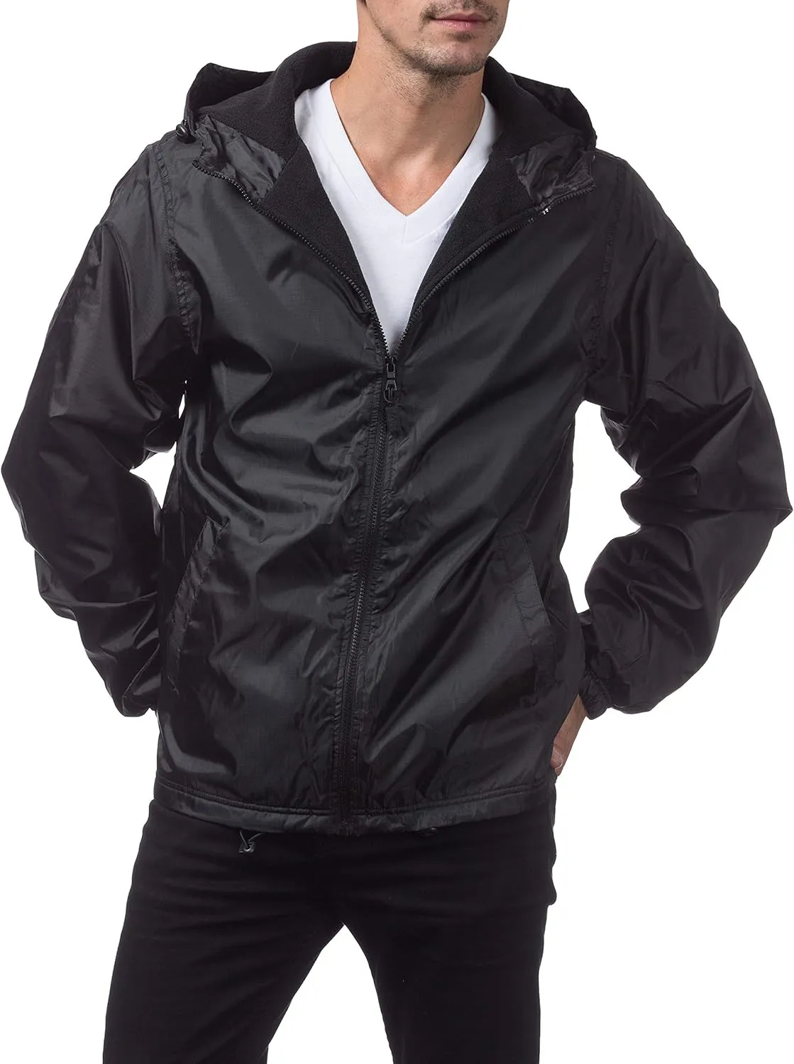 Pro Club Fleece Lined Windbreaker Jacket