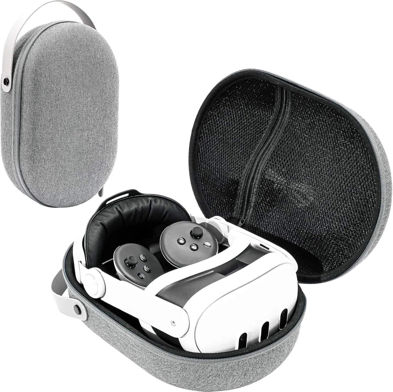 ProCase Carrying Case for Meta Quest 3 VR Headset & Gaming Controller, Shockproof Storage Case Bag for Oculus Quest 3 Elite Strap & Battery & Other Accessories with Handle & Lens Cover -Felt