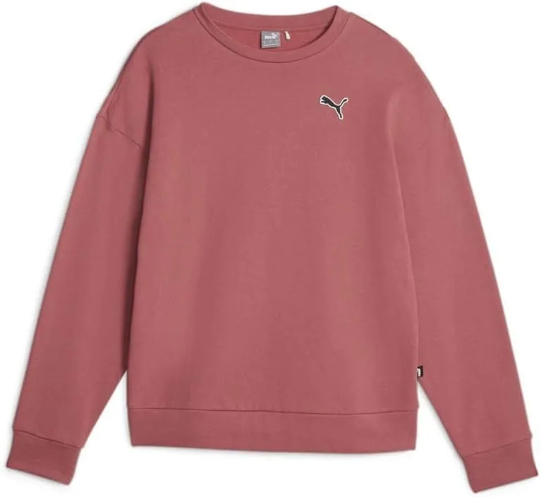 PUMA Womens Better Essentials Crew Neck Sweatshirt Casual - Red - Size M
