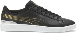 Puma Womens Vikky V3 Metallic Shine Lace Up Sneakers Shoes Casual - Black