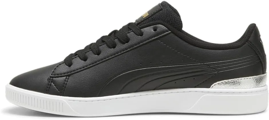 Puma Womens Vikky V3 Metallic Shine Lace Up Sneakers Shoes Casual - Black