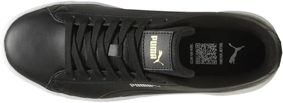 Puma Womens Vikky V3 Metallic Shine Lace Up Sneakers Shoes Casual - Black