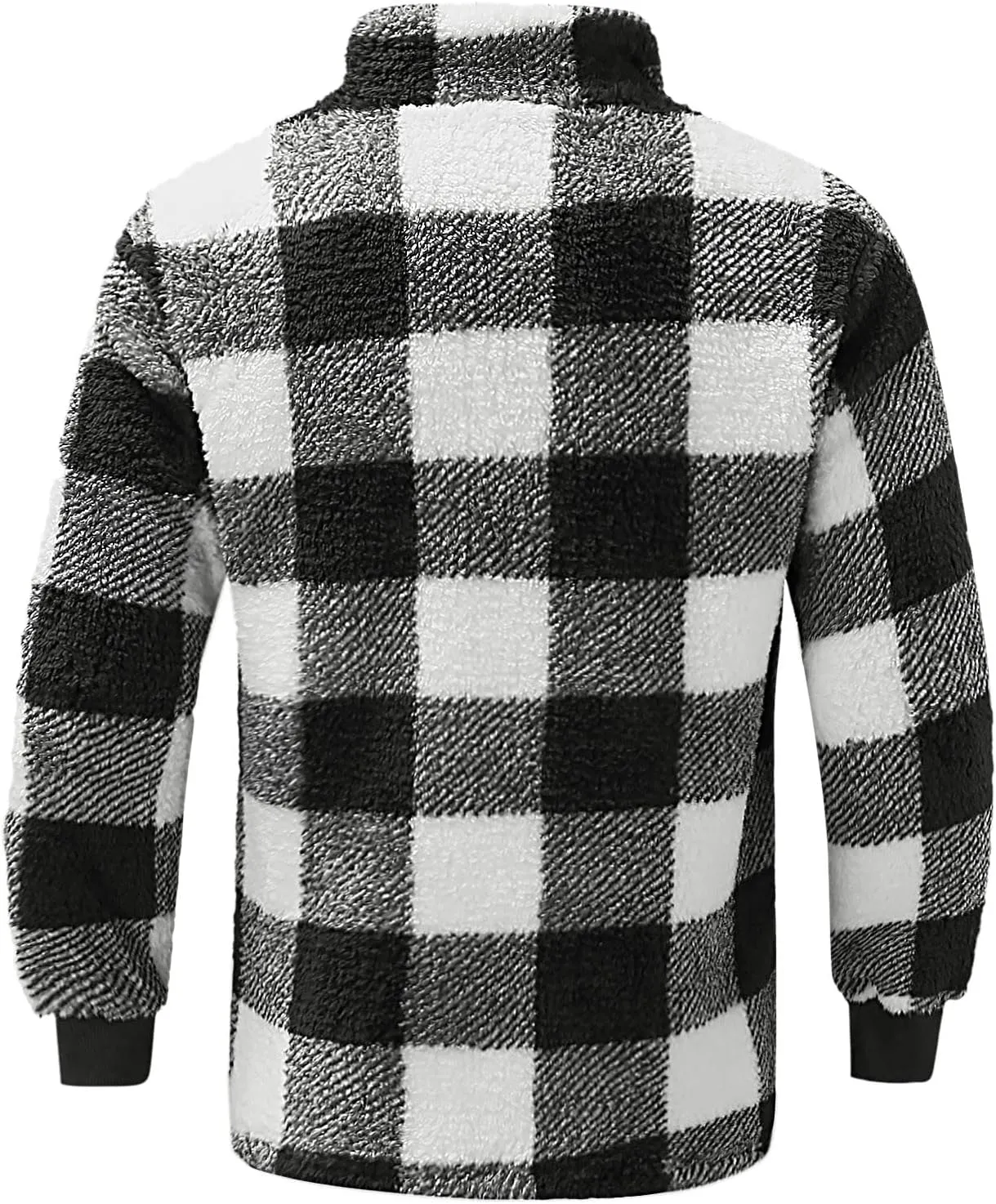 Quilted Lined Flannel Shirt Jacket for Men Hooded Zipper Pocket Long Sleeve Shirt Patchwork Flannel Shirt for Men