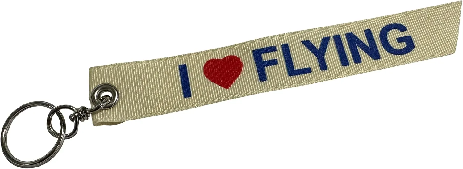 "I 'Hart' Flying Nylon Ribbon Keychain