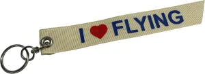 "I 'Hart' Flying Nylon Ribbon Keychain